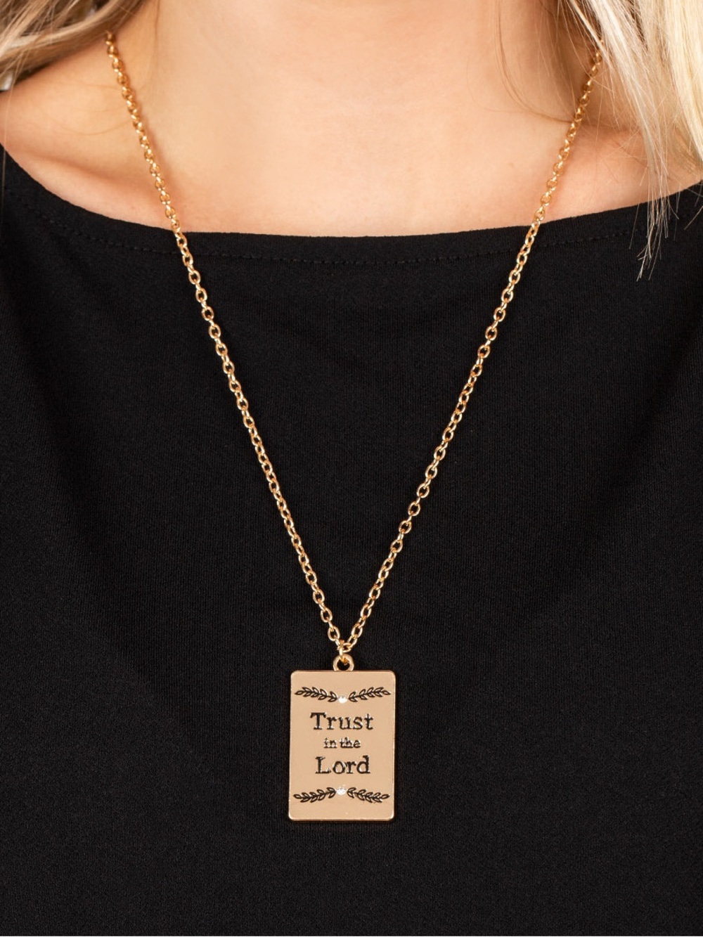 NWT Gold “Trust In The Lord” Necklace & Earrings(Last Set)